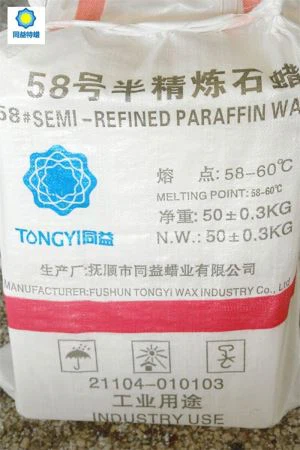 chinese paraffin wax for sale 58/60 Semi Refined Paraffin Wax Spa Application